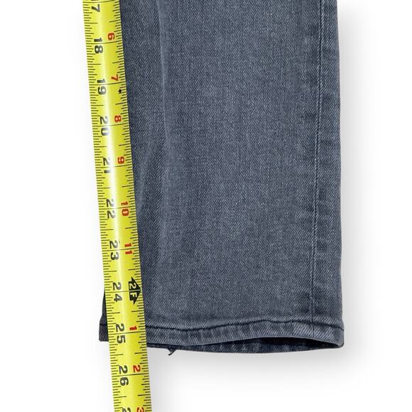 AGOLDE Riley High Rise Straight Crop Jean Sector Faded Black Size 24 Button Fly - Picture 10 of 11